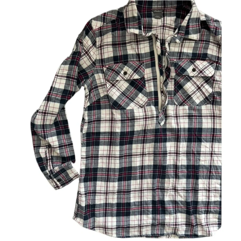 Eddie Bauer Plaid Button-Up Shirt Large Womens